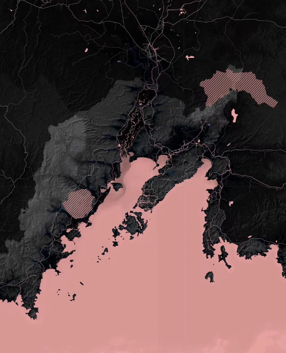 粉色区域规划地图